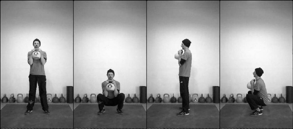 exercici squat amb kettlebell