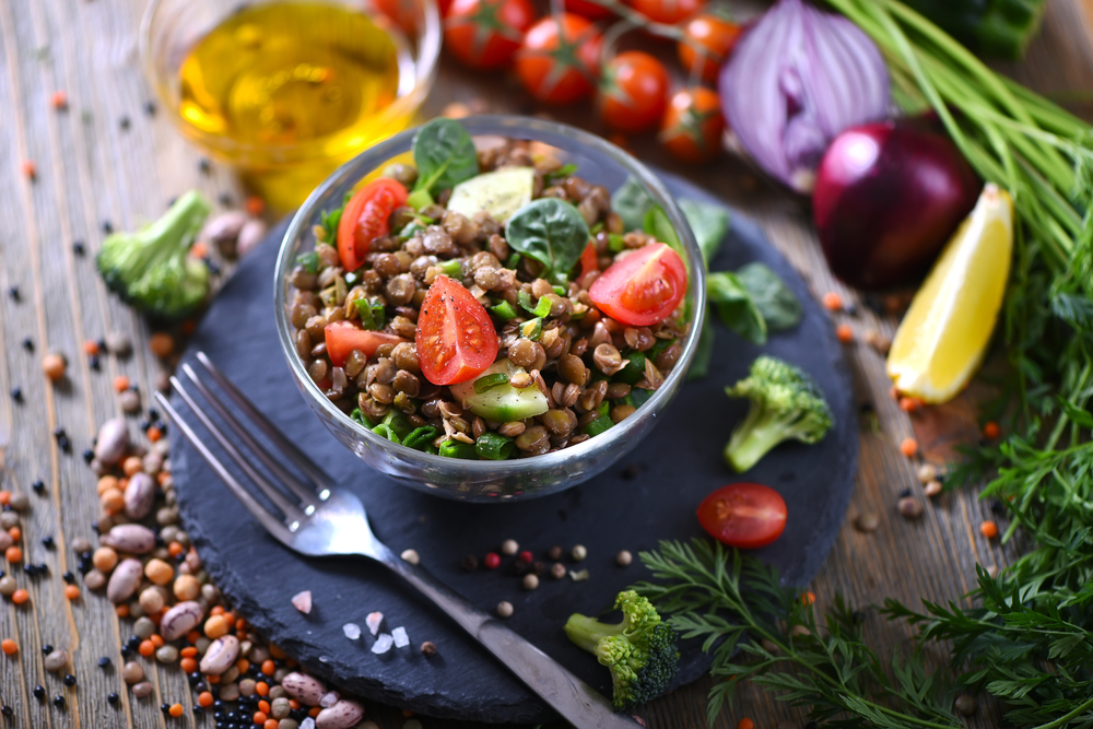 receta de ensaladas de verano de lentejas