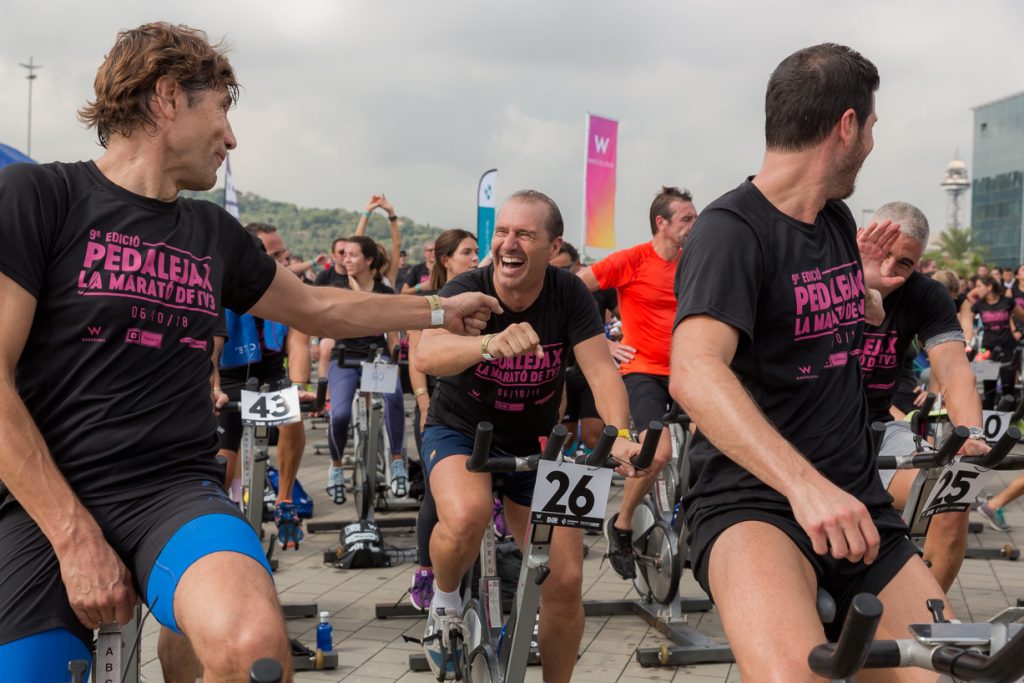 julio salinas i albert luque al pedaleja per la marató