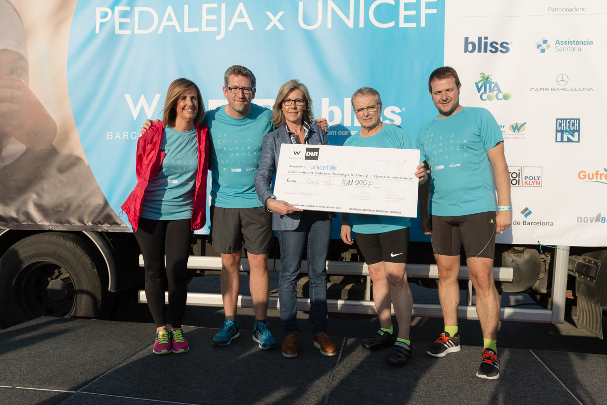 Pedaleja x UNICEF taló 11000 euros