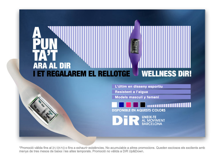 Apunta't ara al DiR i et regalarem el rellotge Wellness DiR!
