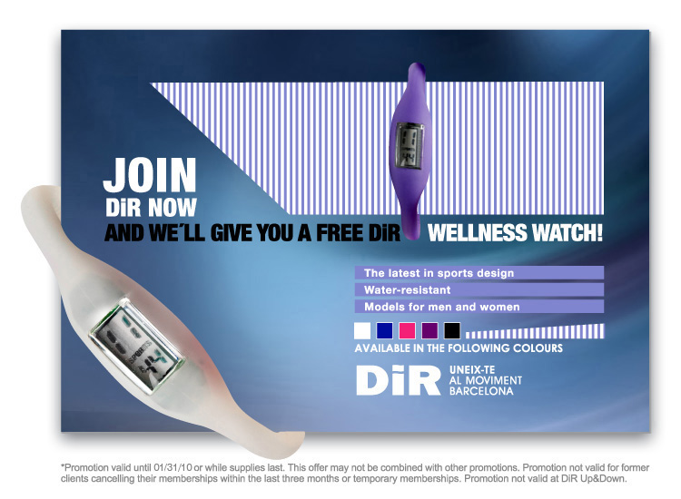 Join DiR now and we'll give you a free DiR Wellness watch!